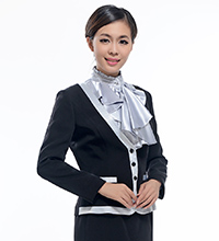 女款單排三?？劬频曷殬I(yè)工作服定做