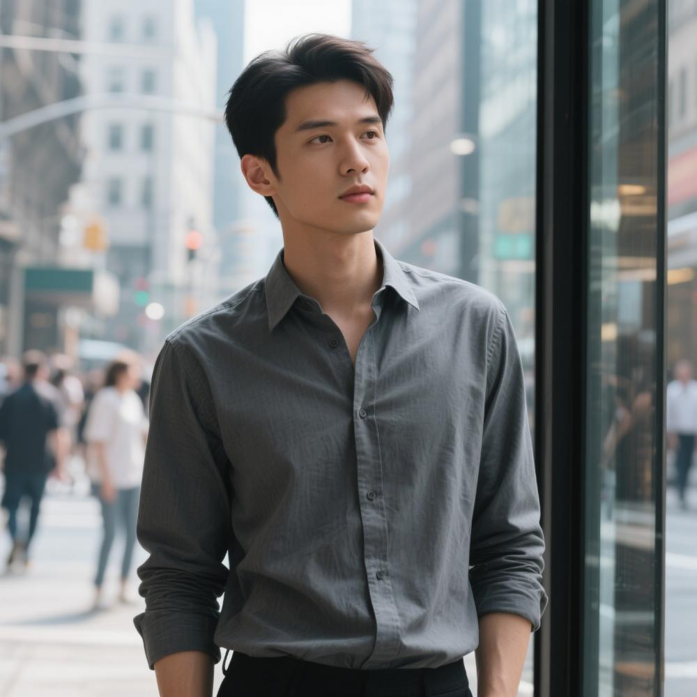 定做高級(jí)灰襯衫,時(shí)尚且百搭