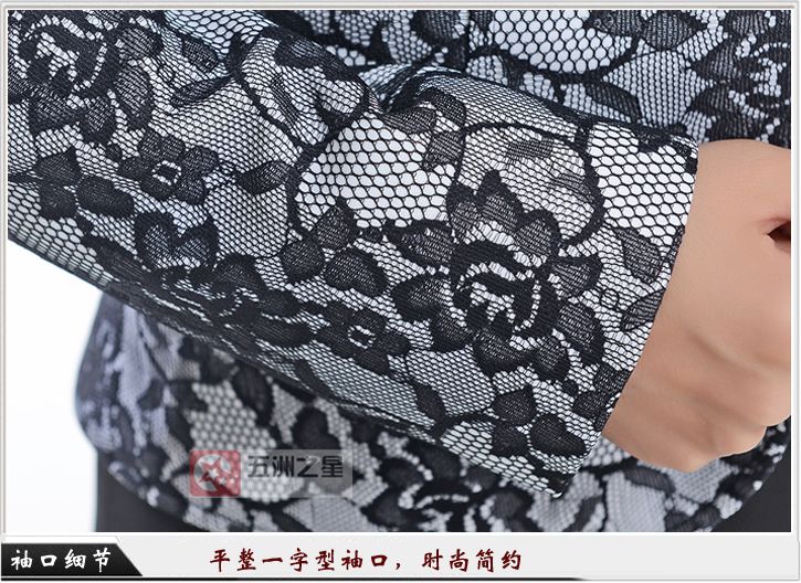 黑色女款一?？勐殬I(yè)工作服定做袖口細節(jié)圖