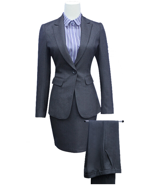 新款女士職業(yè)裝套裝定制正面圖 新款女士職業(yè)裝套裝定制正面圖