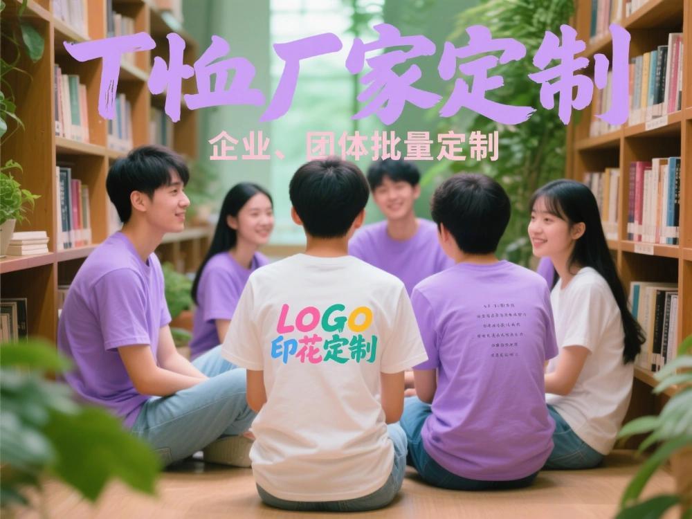 紫色半袖商務(wù)T恤定制