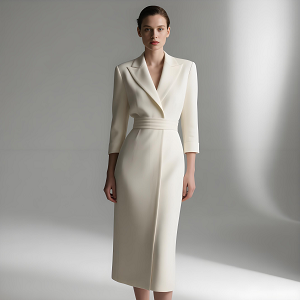 連衣裙套裝定制職業(yè)裝白色