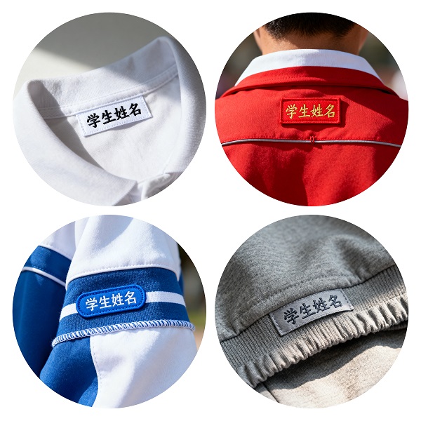 學(xué)生名字在校服的常見(jiàn)區(qū)域